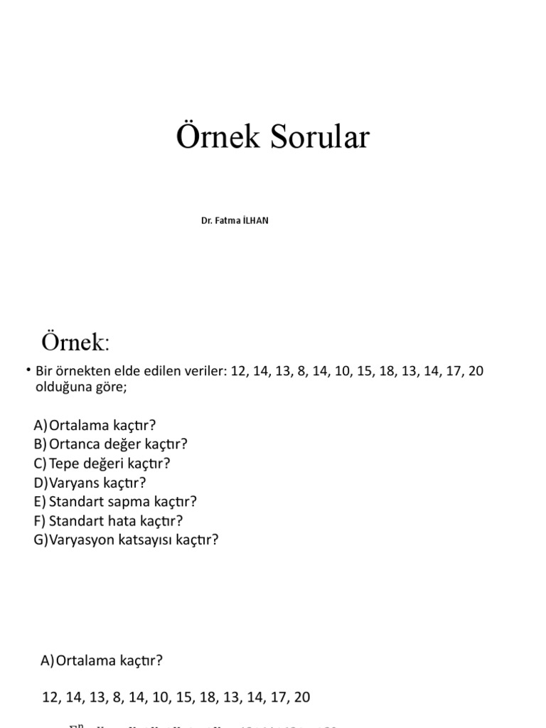 Örnek Sorular - 2 | PDF