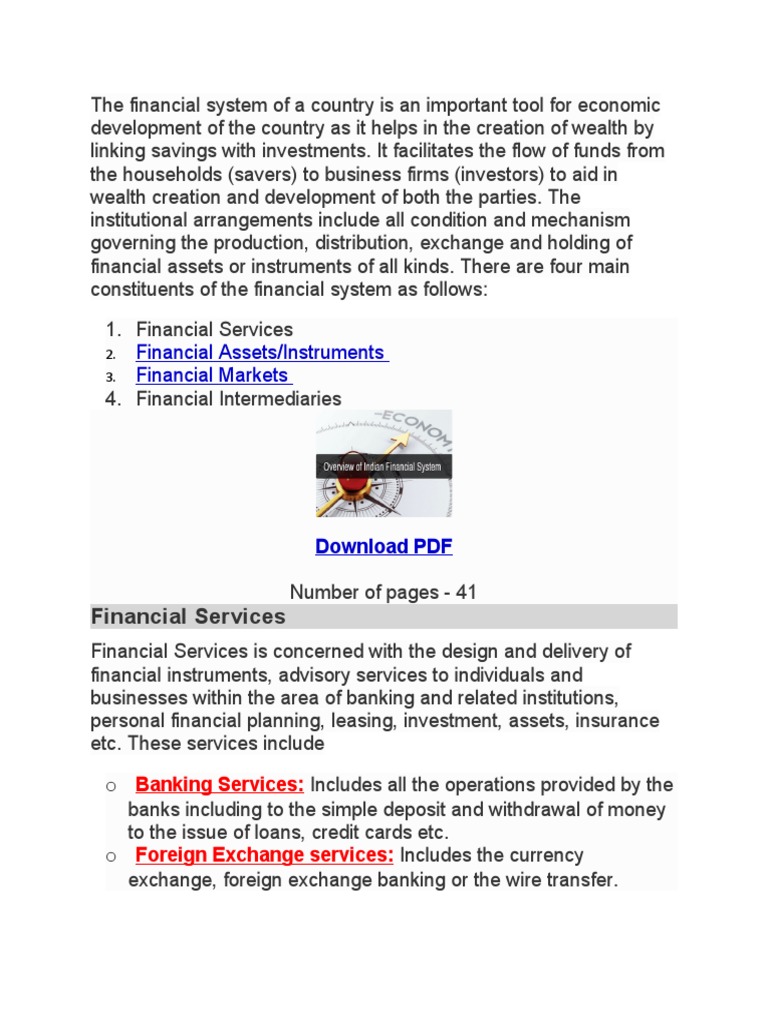 Overview of Financial Systems and Services | PDF | Commercial Paper | Money