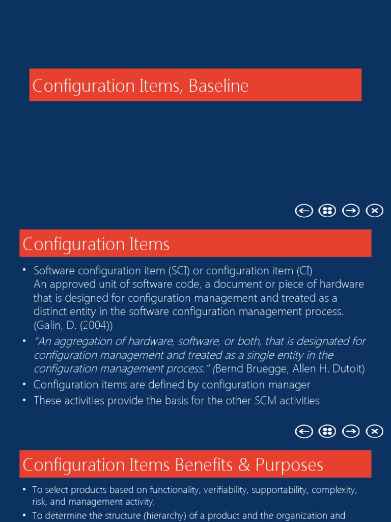 Configuration Items | PDF | System | Software Release Life Cycle