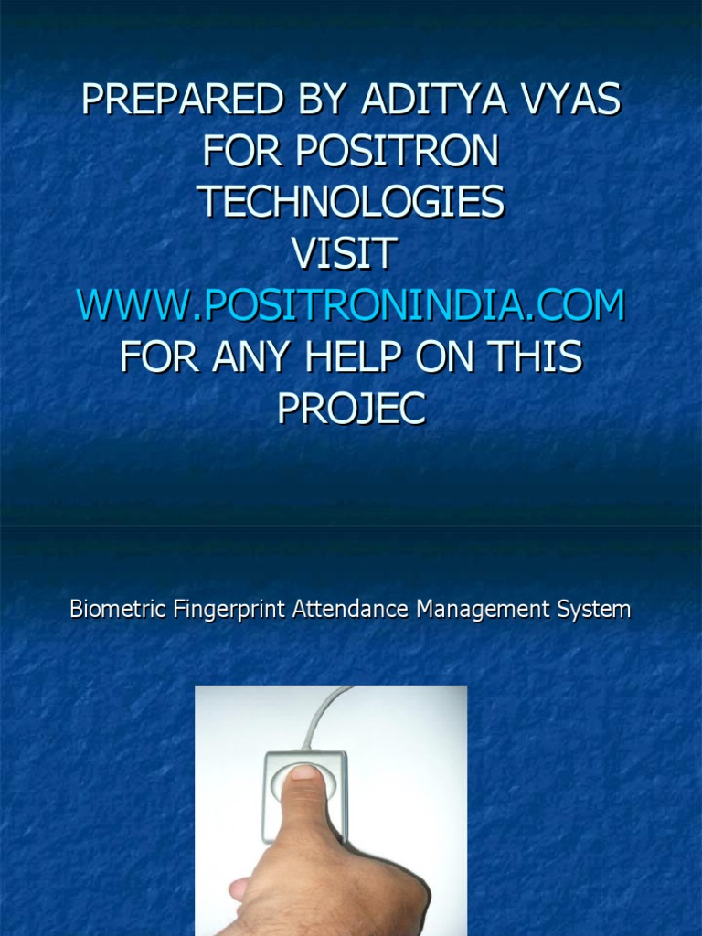 Biometric Fingerprint Attendance System | PDF | Fingerprint | Biometrics