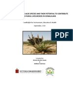 Assessment On Aloe Species and Their Potential To Contribute To Rural Livelihoods in Somaliland