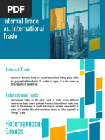 Internal Trade (Korea) vs. International Trade