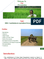 IBBL Contribution in Agricultural Sector in Bangladesh: Topic