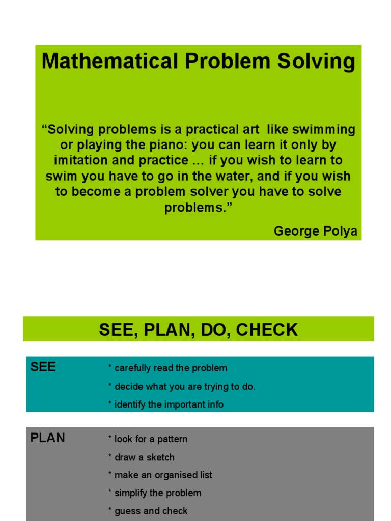 PS Strategies | PDF | Teaching Mathematics
