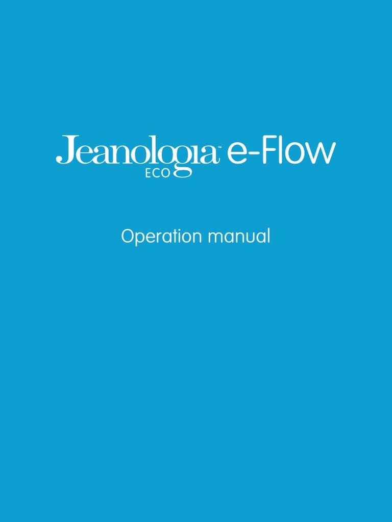 MANUAL eFLOW EN 24.12.15 | PDF | Washing Machine | Safety