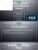 Policy of CSS in Pakistan