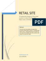 Analysis of Retail Site