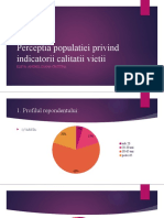 Perceptia populatiei privind indicatorii calitatii vietii