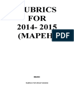 Rubrics For Mapeh