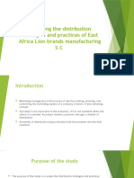 Assessing The Distribution Strategies and Practices of East