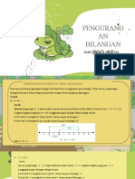 Operasi Pengurangan pada Bilangan Bulat