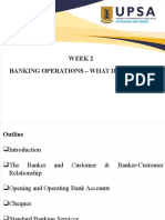 Banking Operations - What Do Banks Do - Week 2