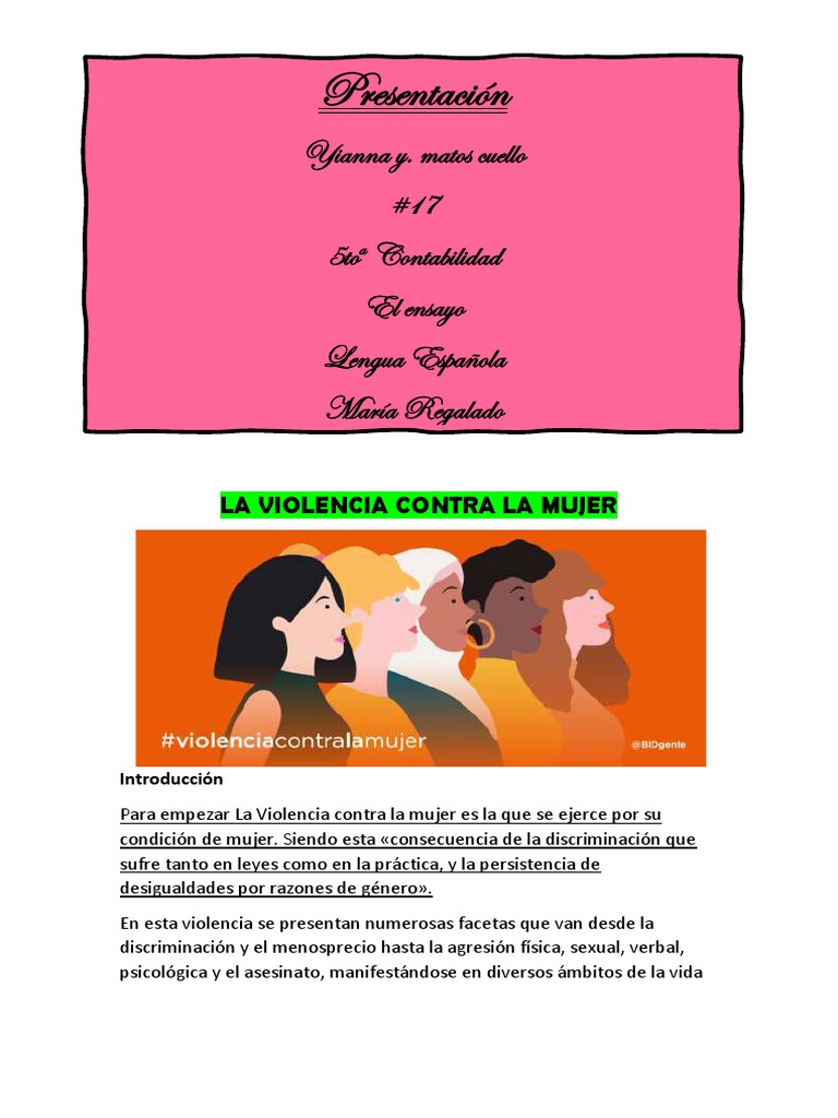 Violencia de pareja contra mujeres | PDF | La violencia contra las ...