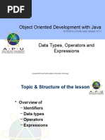 2.1-Datatype, Operators, Expression - PPT in Java