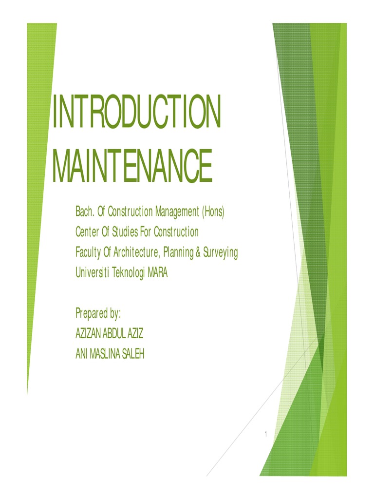 Lec 1 - AMS INTRO MAINTENANCE | PDF | Safety | Reliability Engineering
