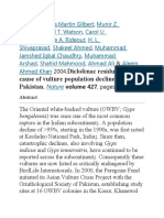 Oaks Et Al 2004.diclofenac Residue-Cause of Vulture Decline-Abs Only