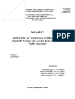 Ley Constitucional Antibloqueo Análisis