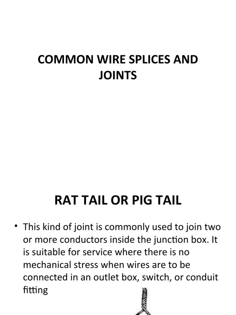 Rat Tail and Pigtail Wire Joints Guide | PDF | Home & Garden