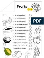 Fruits Worksheet Fun Activities Games 4245