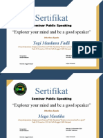 Sertifkat Seminar Public Speaking