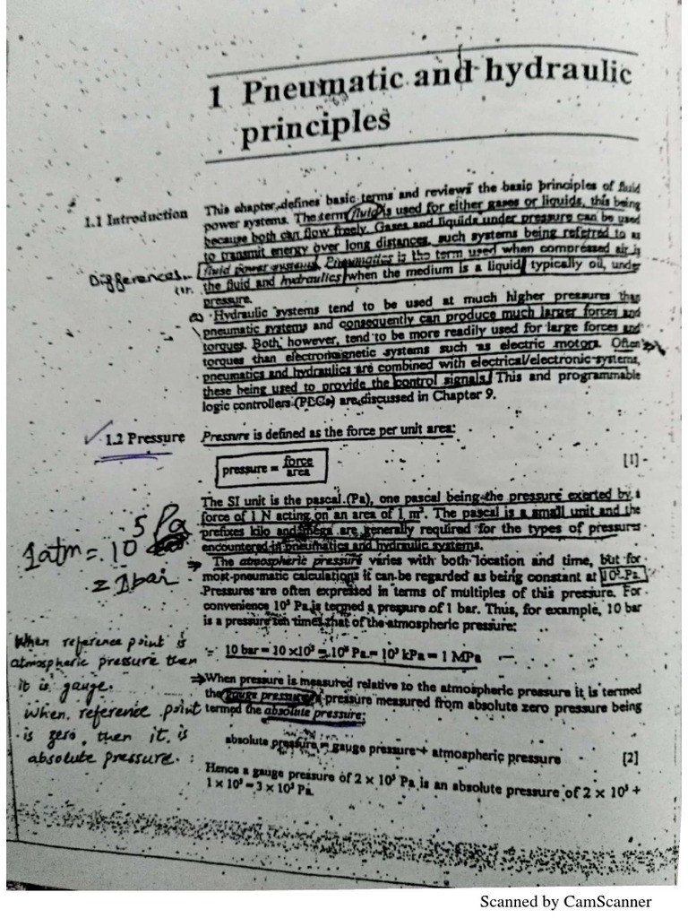 Chapter 1 Hydraulics and Pneumatics System by W.Boltan | PDF