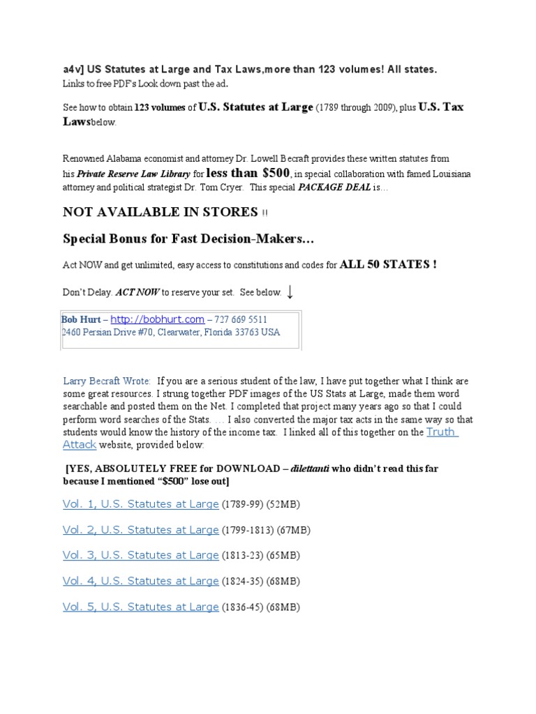 A4v US STATUTES at LARGE PDF United States Statutes At Large