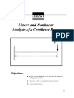 Linear and Nonlinear Analysis of A Cantilever Beam: Lesson