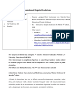 Settlement of Disputes Handout