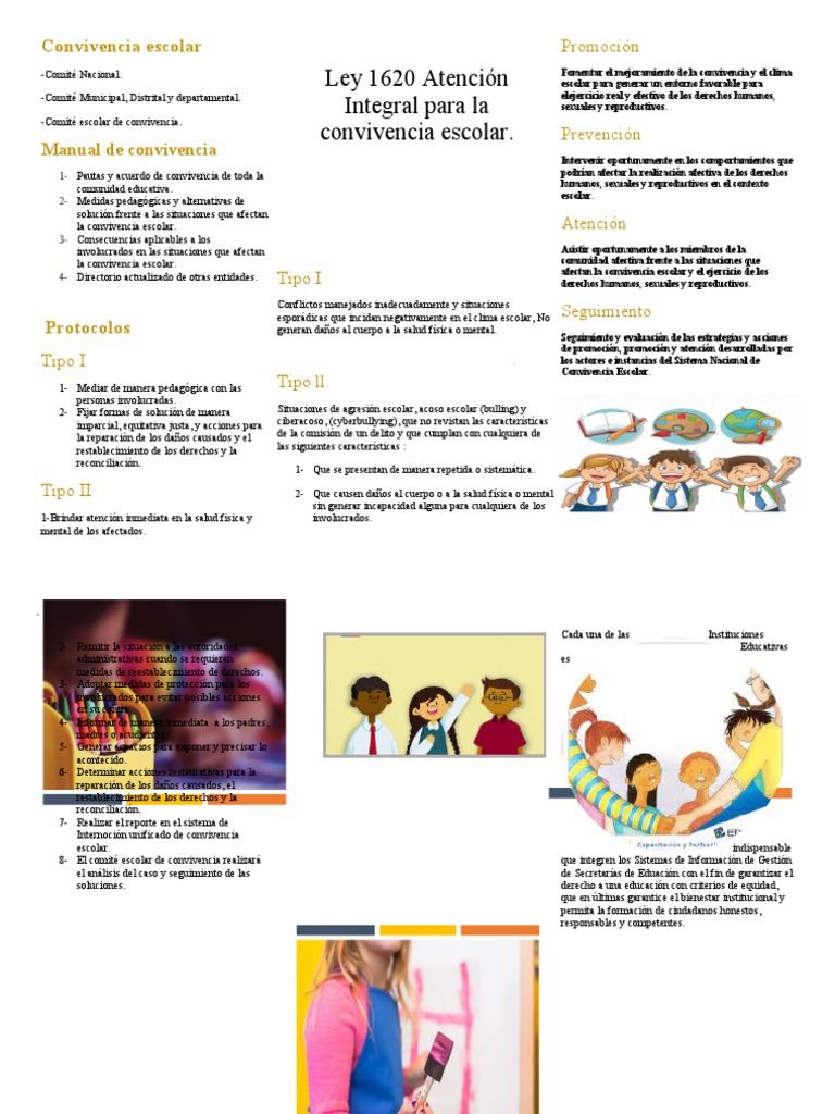 Ley 1620: Manual de Convivencia Escolar | PDF | Acoso cibernético | La ...