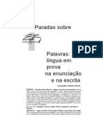 AUTHIER. Paradas Sobre Palavras - A Língua em Prova Na Enunciação e Na Escrita