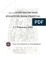 1St Online Edinburgh Byzantine Book Festival