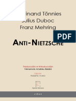 Tönnies Duboc Mehring Anti Nietzsche Ápeiron EdicionesPodiprint