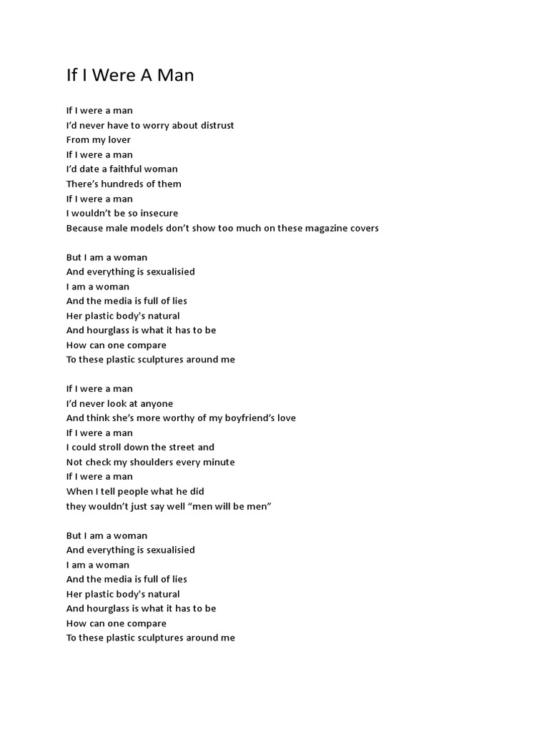 If I Were A Man PDF