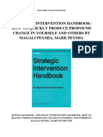 Strategic Intervention Handbook How To Quickly Produce Profound Change in Yourself and Others by Magali Peysha Mark Peysha