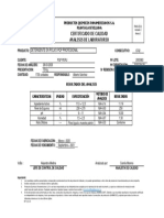 Certificado de Calidad - 6742 - Lote 2003083 PQP PROFESIONAL