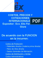 Precios y Cotizaciones Internacionales