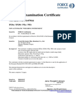 EU Type Examination Certificate for Non-Automatic Weighing Instruments