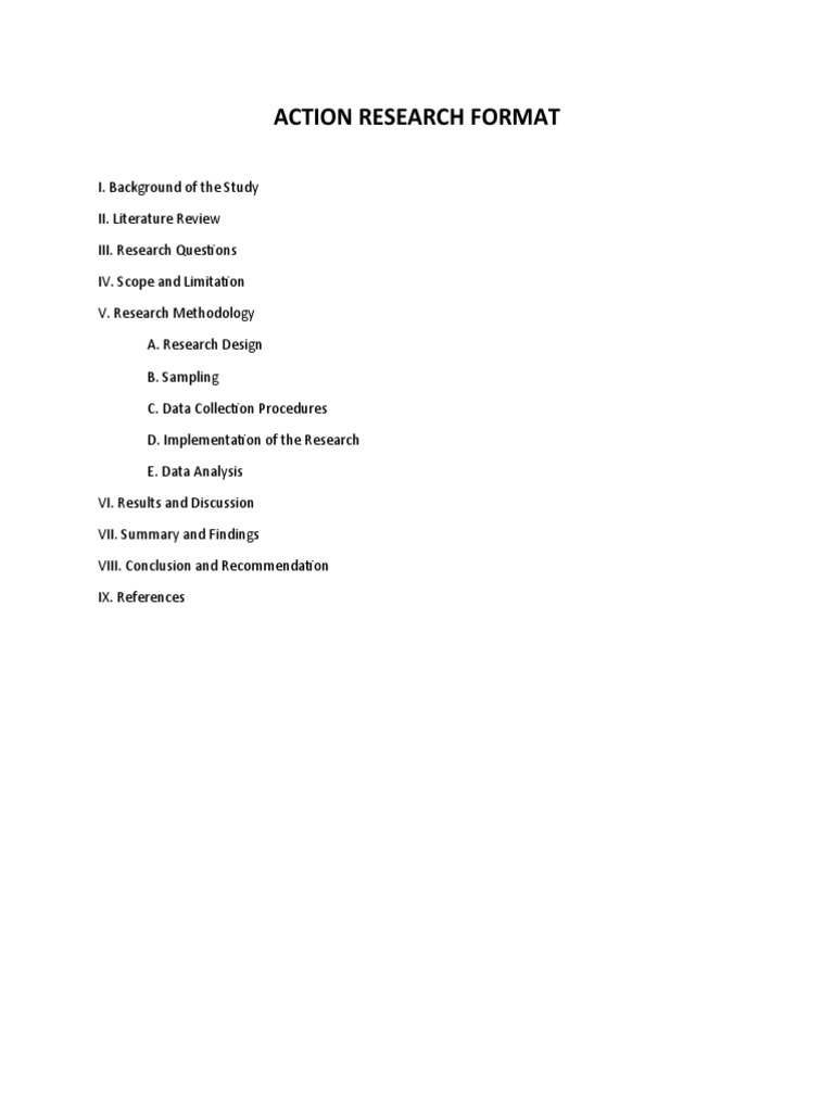 Action Research Format | PDF