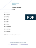 High Voltage Course Schedule - Year 2020.: Management Level - STCW