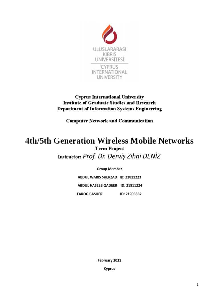 4G and 5G Mobile Network Technologies | PDF | Orthogonal Frequency ...