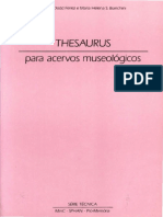 THESAURUS PARA ACERVOS MUSEOLÓGICOS