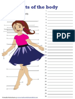 Parts of the Body Labeling Worksheet