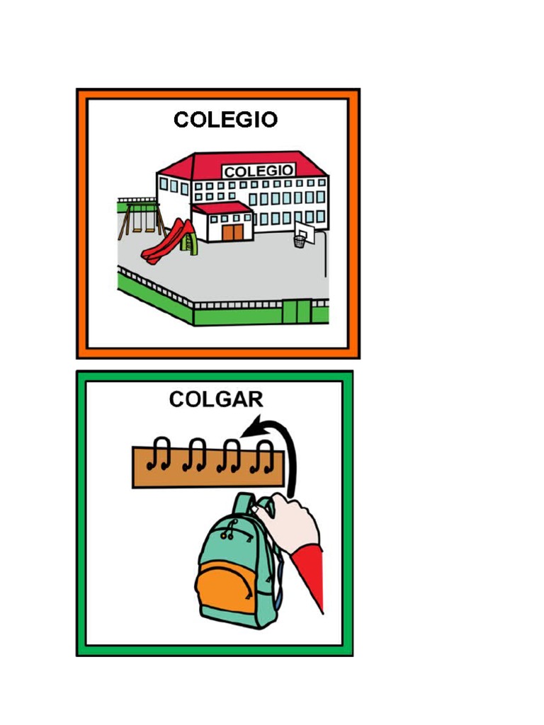 Pictogramas Rutina Escolar | PDF