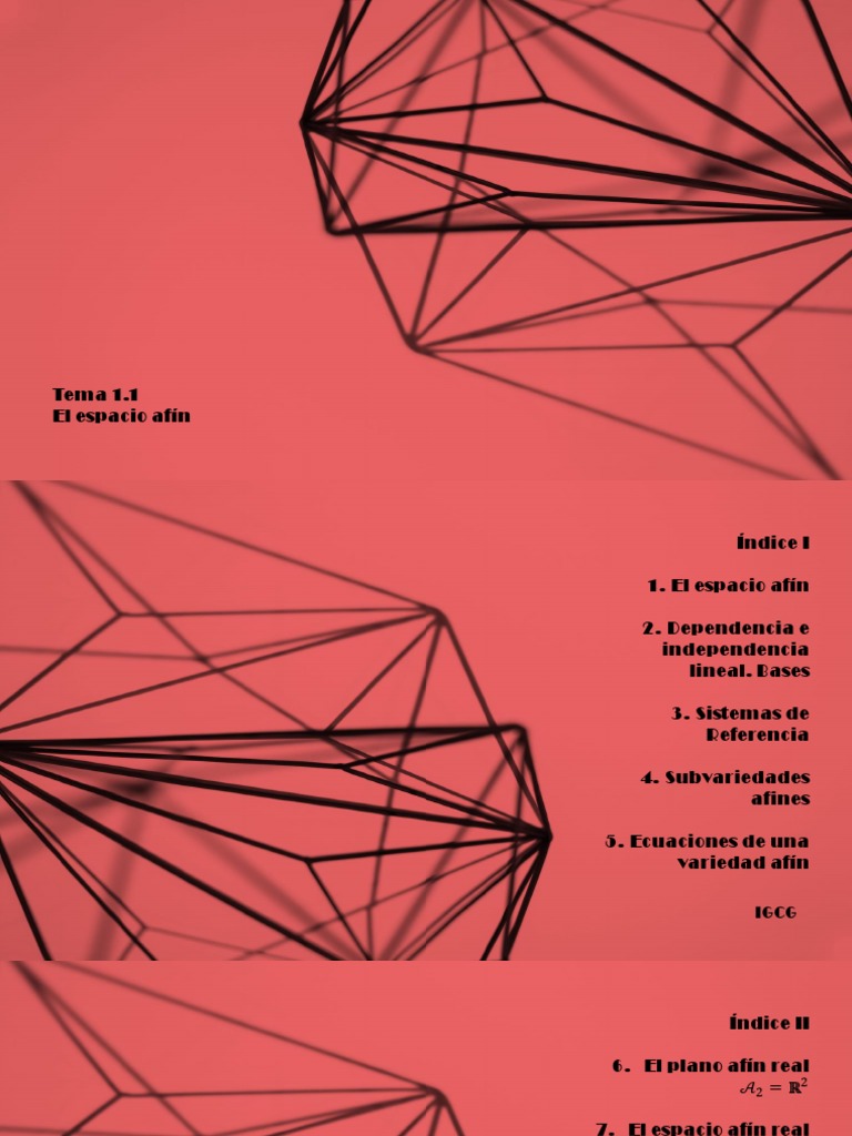 El Espacio Afín PDF Línea (geometría) Colector
