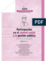 Participación en El Control Social a La Gestión Pública