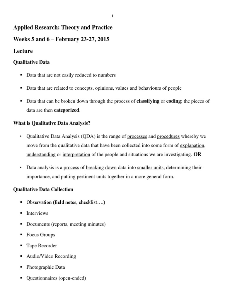 Analysing Qualitative Data | PDF | Qualitative Research | Data