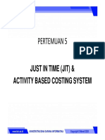 Pertemuan 5: Just in Time (Jit) & Activity Based Costing System