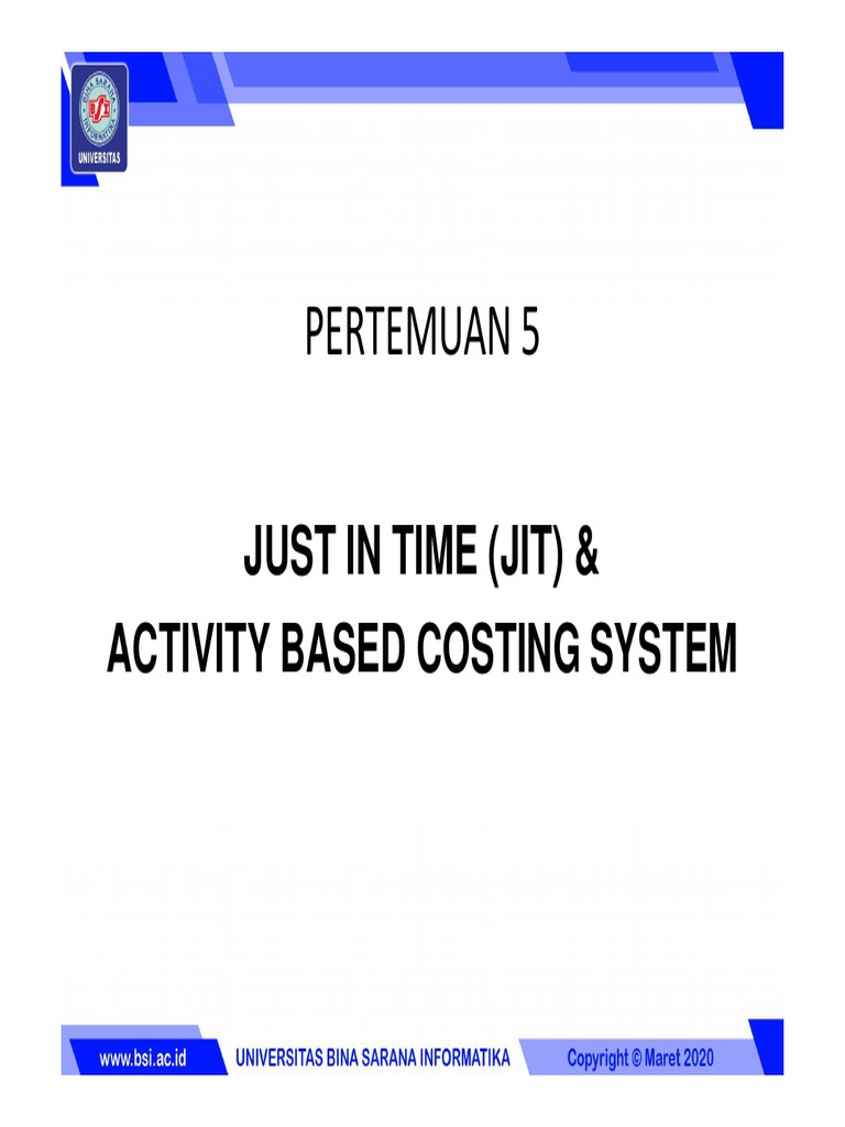 JIT dan Sistem ABC untuk Efisiensi Biaya | PDF
