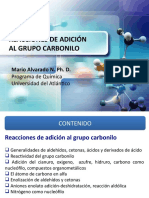 Reacciones de Adición Al Grupo Carbonilo: Mario Alvarado N. Ph. D