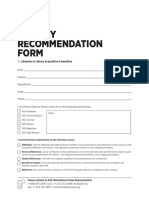 Journals Library Recommendation Form